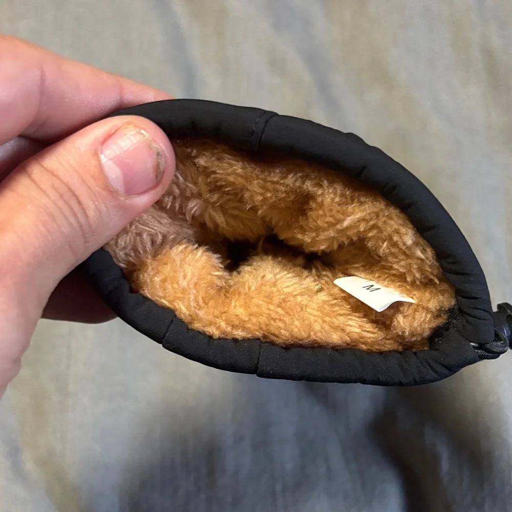 Kids Black Insulated Winter Mittens
